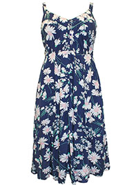 NAVY Daisy Print Peggy Sue Dress - Plus Size 16