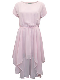 PINK Chiffon Hanky Hem Dress - Size 8 to 16