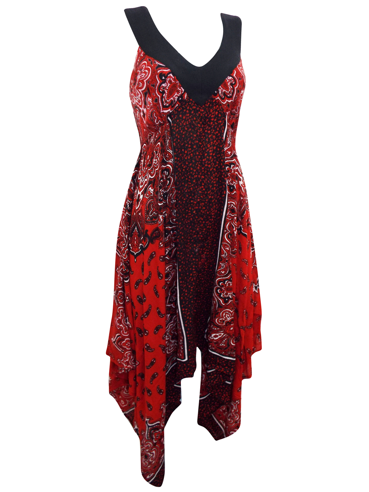Diva Collection - - DivaCollection RED Paisley Print Dreamy ...