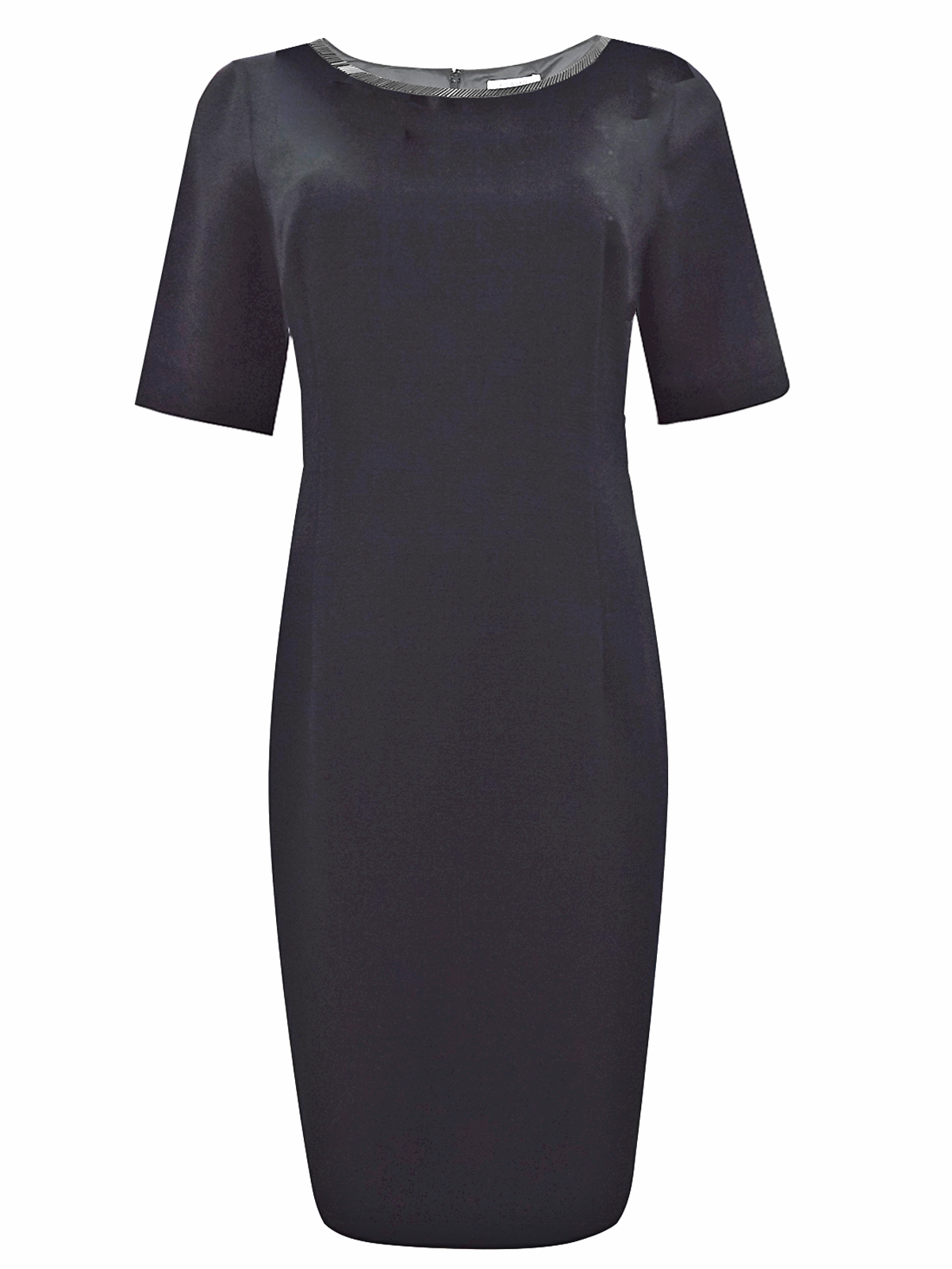 Marks and Spencer - - M&5 BLACK Beaded Scoop Neck Textured Shift Dress