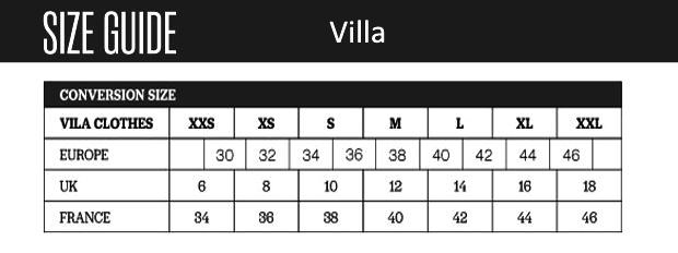 Vila Size Chart