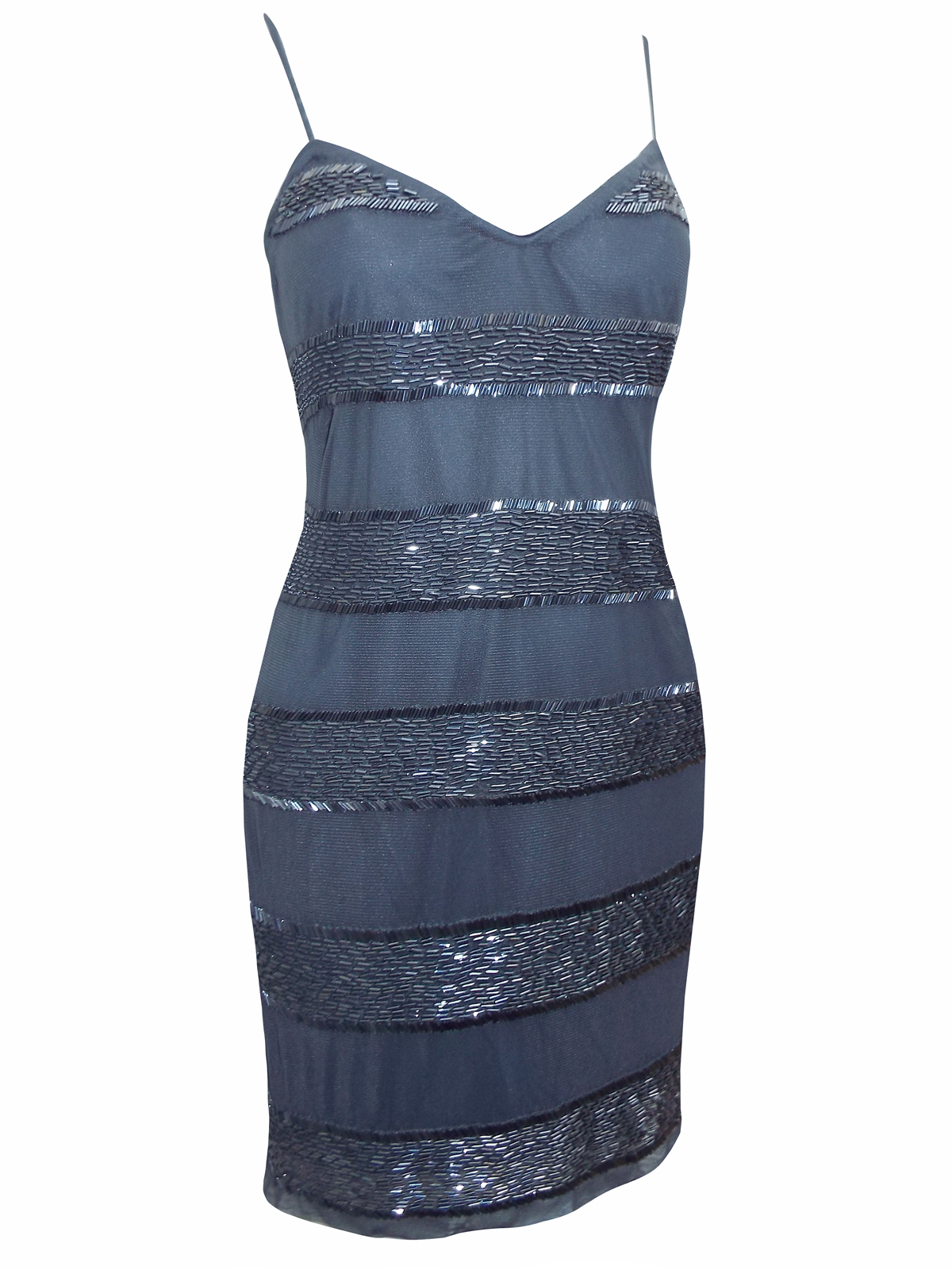 W118 Walter Baker - - Walter Baker GREY Strappy Sequin Embellished ...