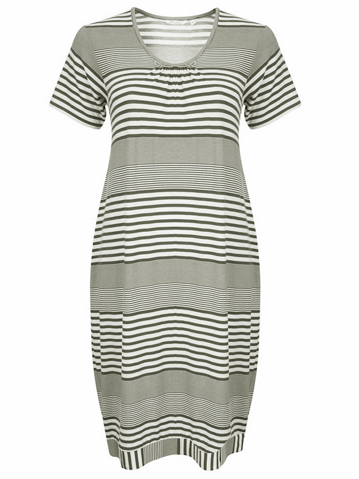 Adini - - Adini GREY Newport Stripe Kay Dress - Size 16 to 22