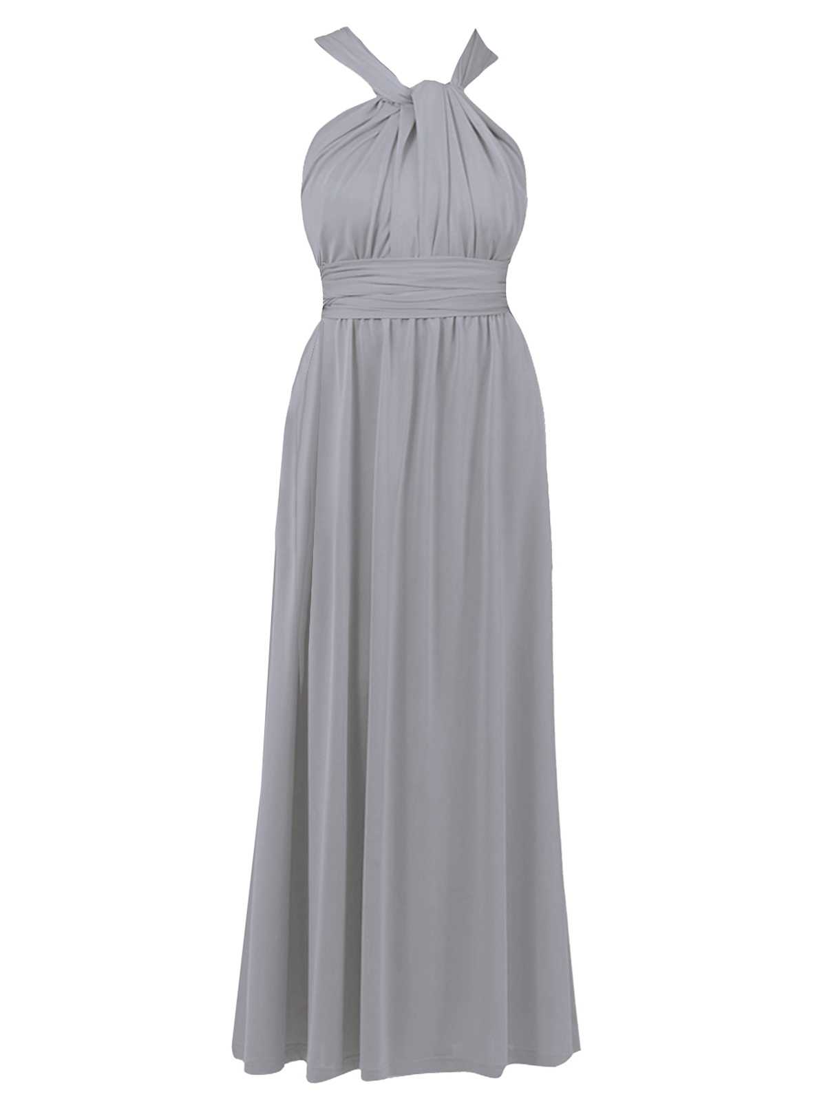 Debenhams - - D3benhams GREY Multiway Debut Long Evening Dress - Size 6 ...