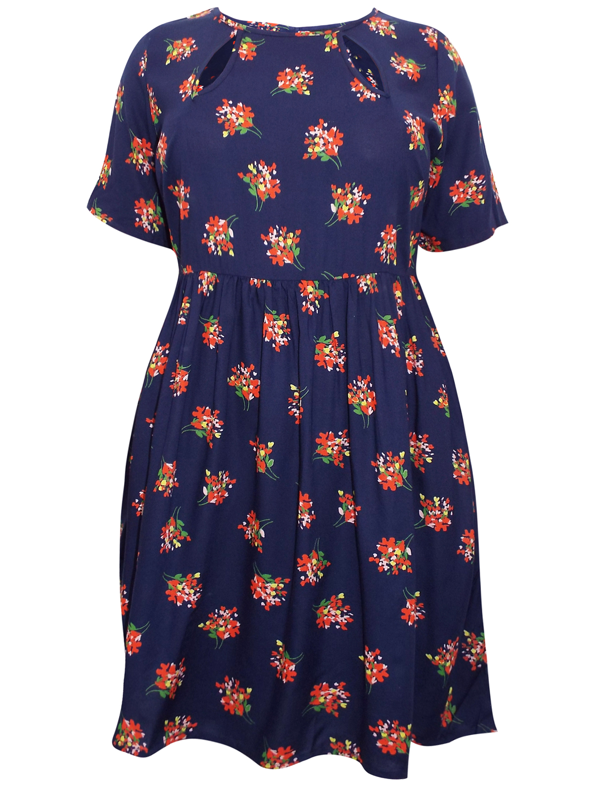 Plus Size wholesale clothing by simply be - - SimplyBe NAVY Floral Cut ...