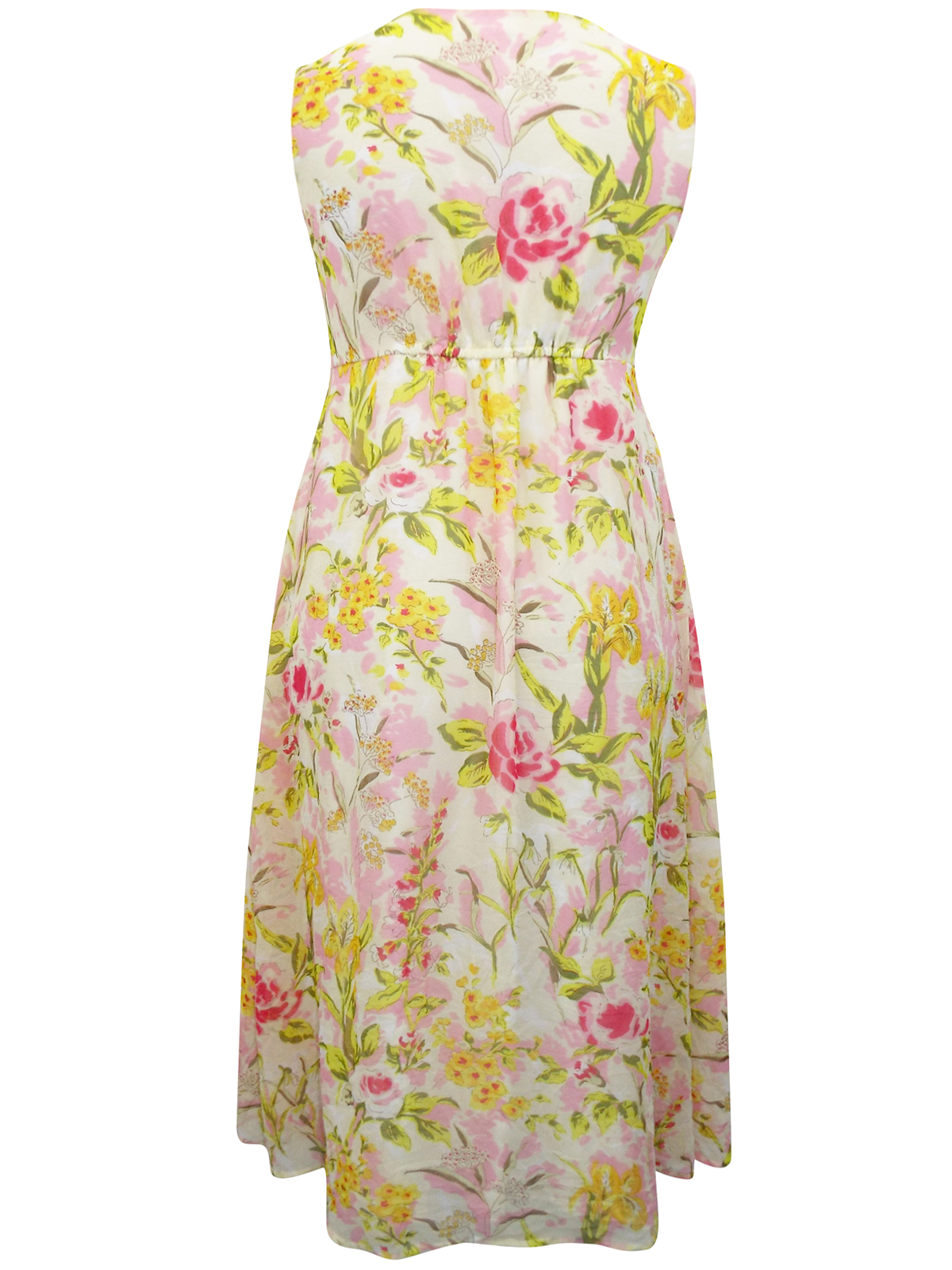 Together YELLOW Floral Print Maxi Dress - Plus Size 16 to 22