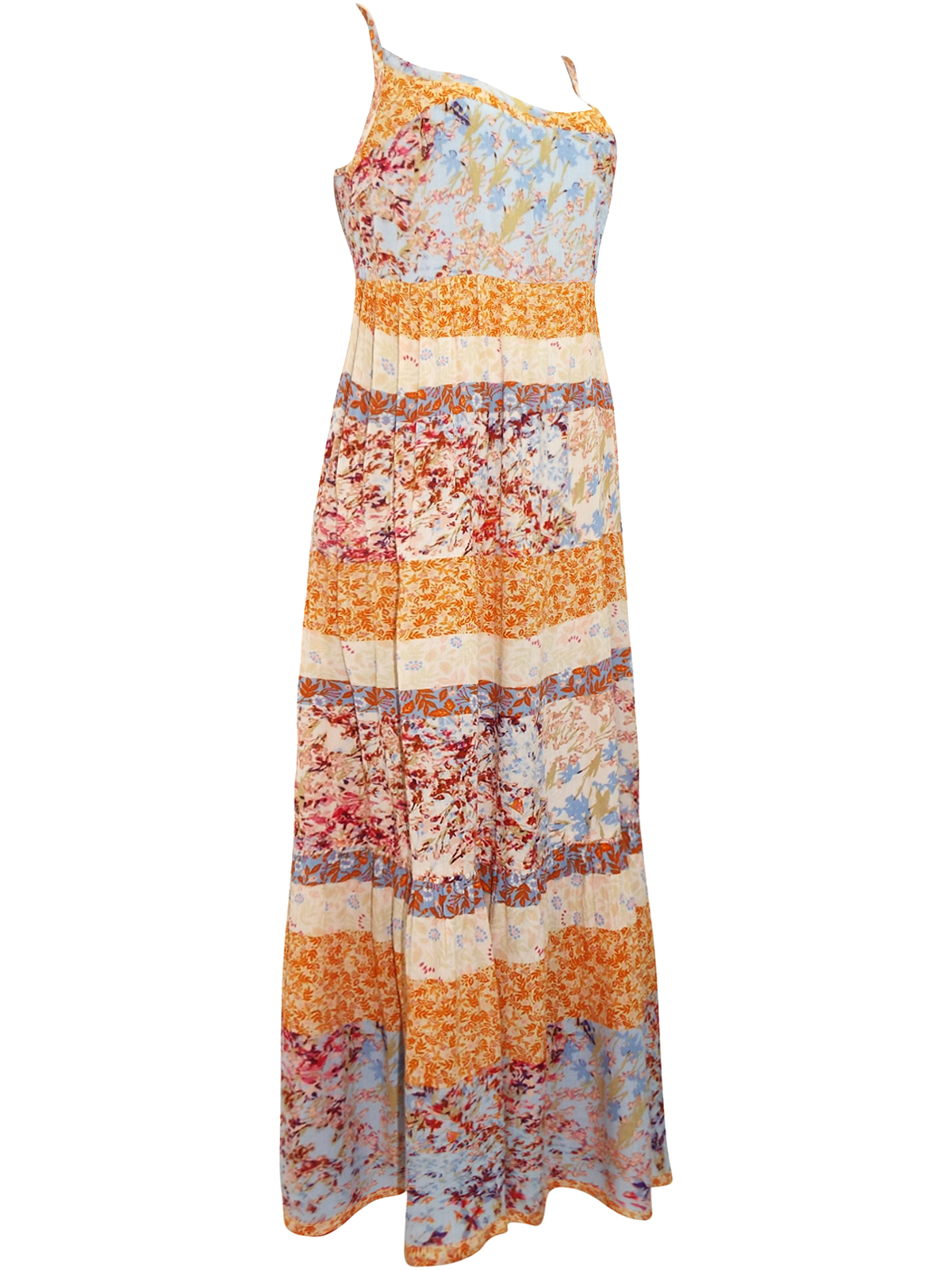 N3xt ORANGE Floral Patchwork Panelled Maxi Dress - Size 6 to 22 (Petite ...