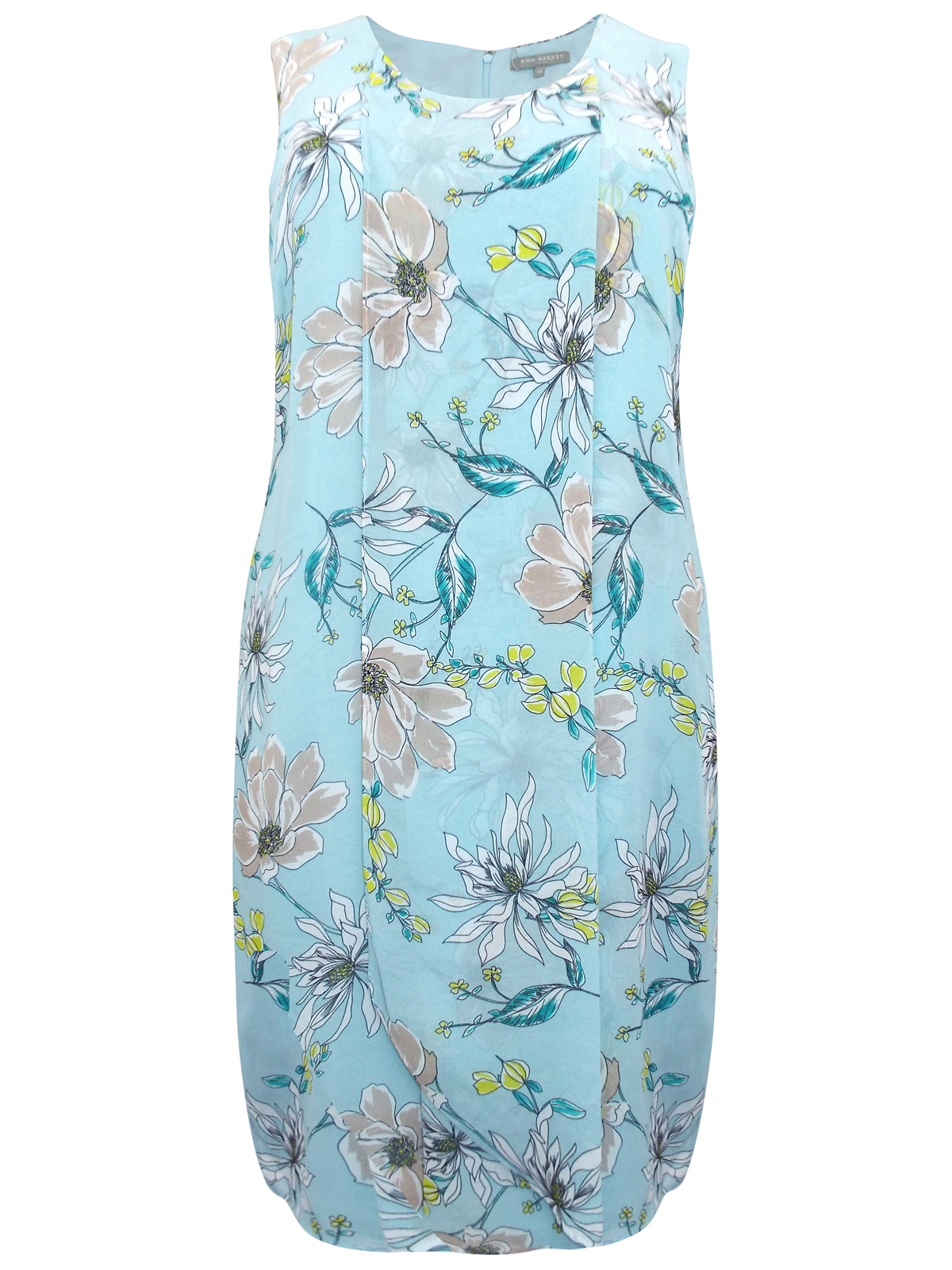 Ann Harv3y MINT Floral Sleeveless Botanical Blooms Dress - Plus Size 14 ...