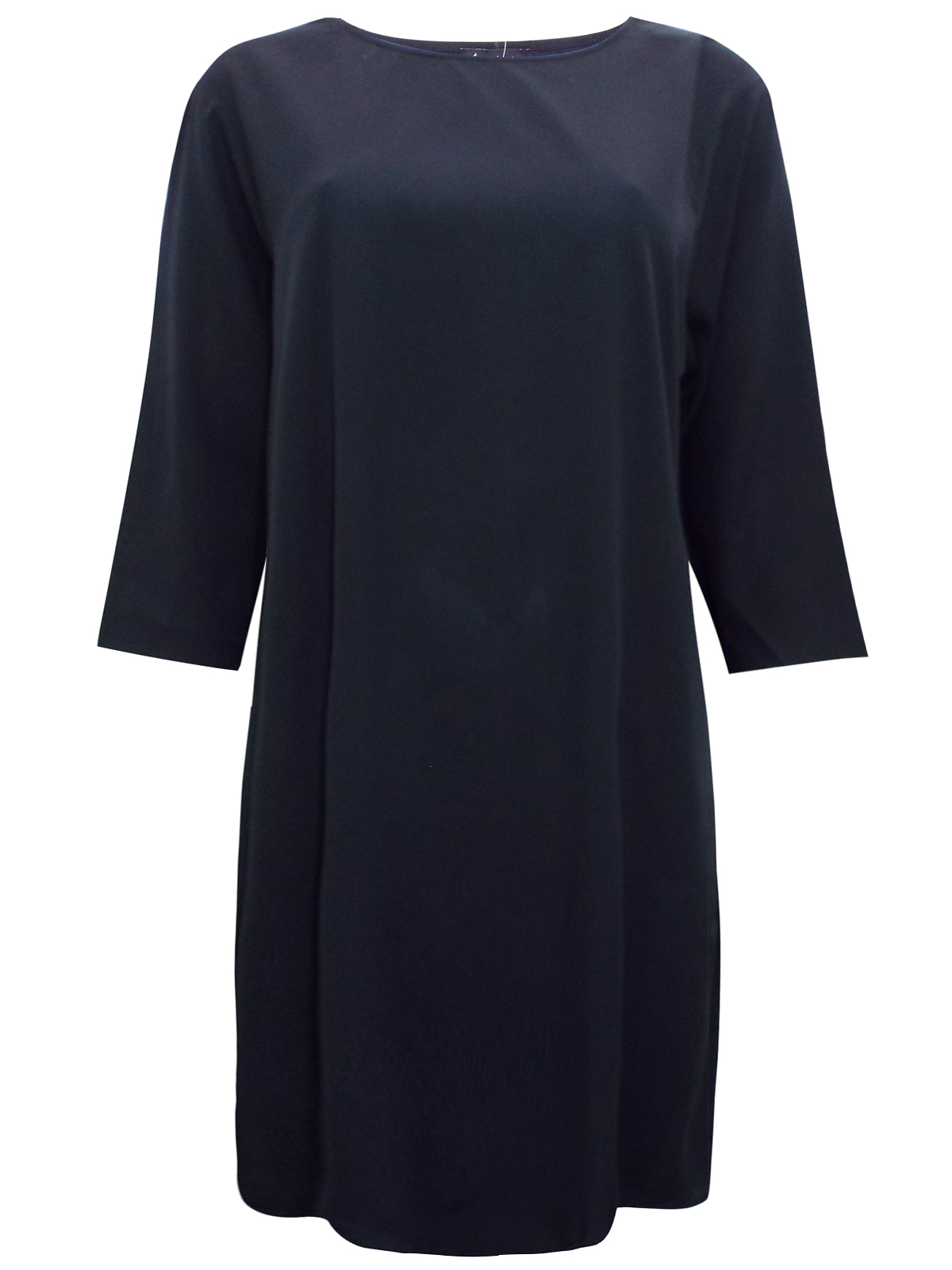 Ayarisa - - Ayarisa BLACK Scoop Neck 3/4 Sleeve Shift Dress - Size 14 to 16