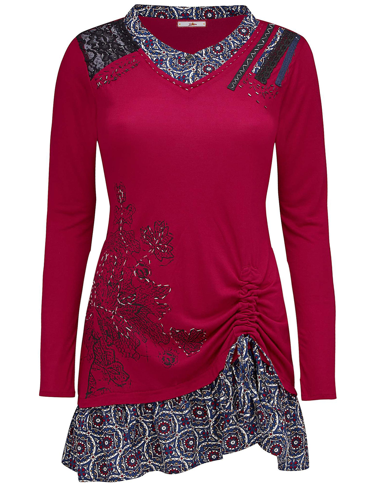 Joe Browns - - Joe Browns CERISE Day to Night Printed Tunic - Plus Size ...