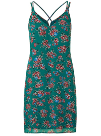 Capsule GREEN Floral Print Cami Dress - Plus Size 14 to 16