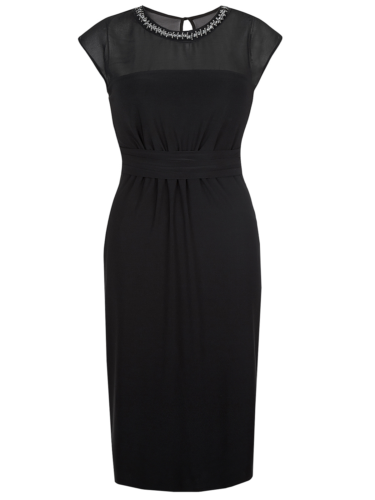 M0nsoon BLACK Serena Sleeveless Embellished Dress - Size 10 to 20