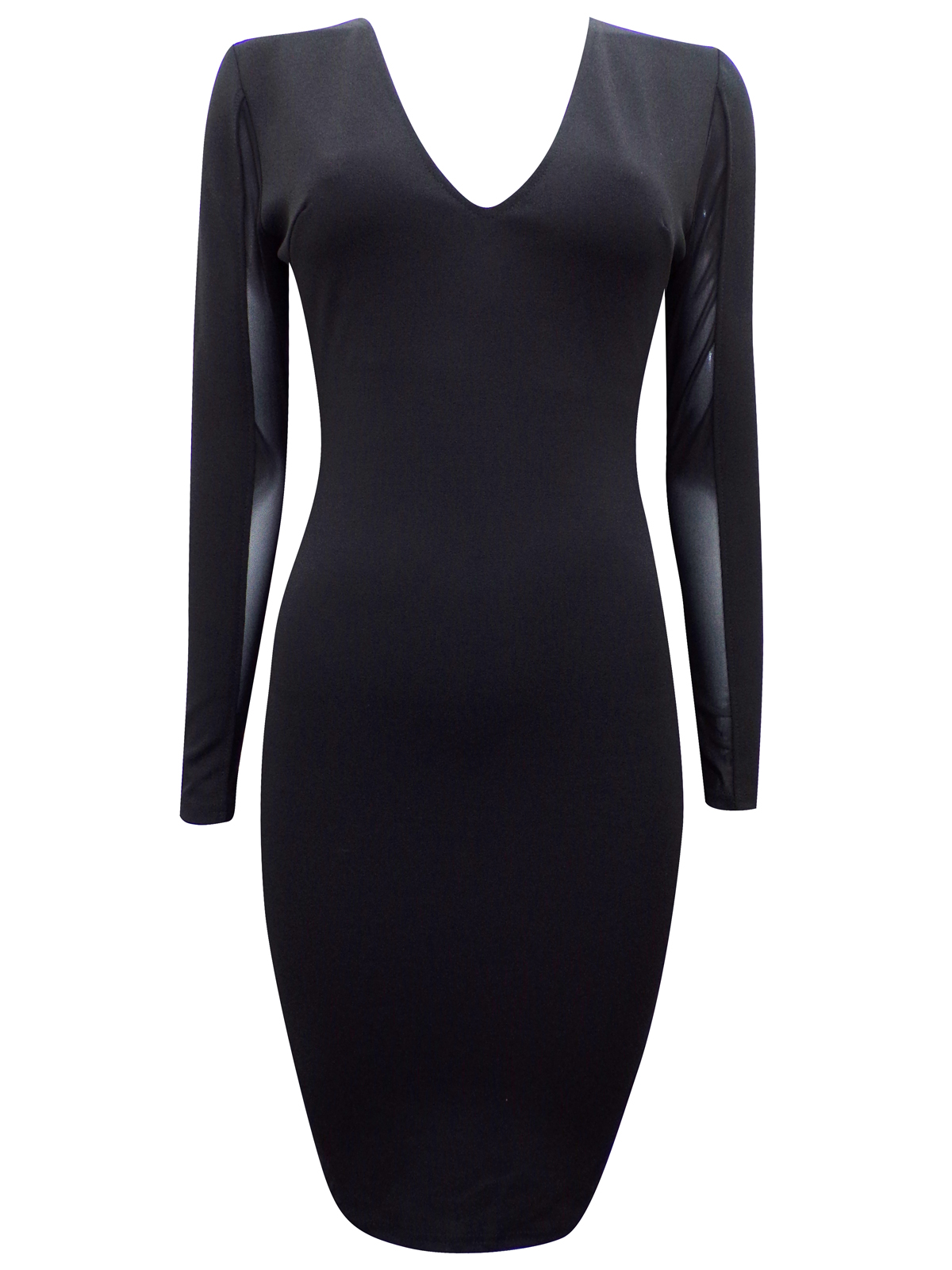 Nly One - - NlyOne BLACK Mesh Panel Bodycon Dress - Size Small to XLarge