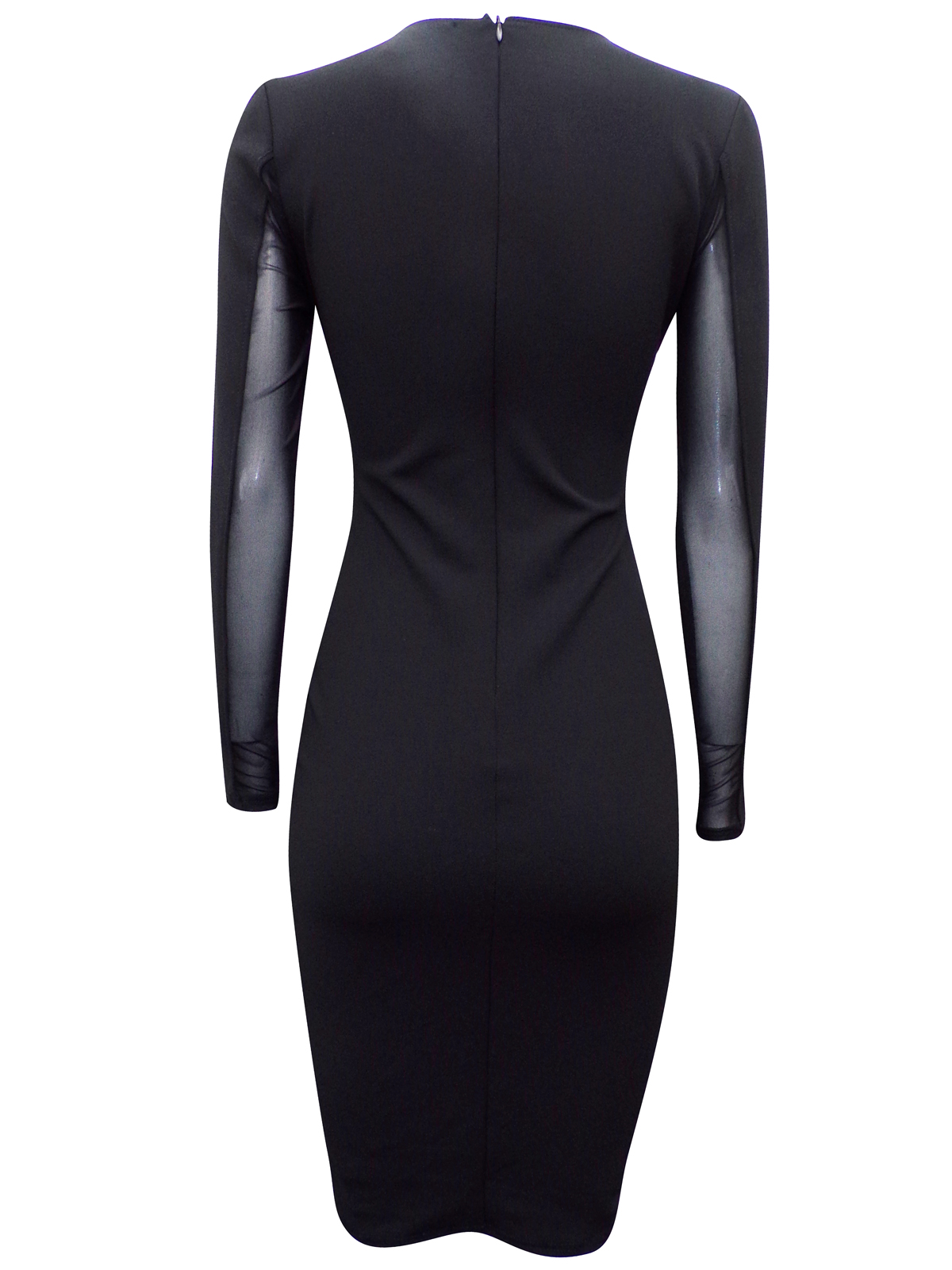 Nly One - - NlyOne BLACK Mesh Panel Bodycon Dress - Size Small to XLarge