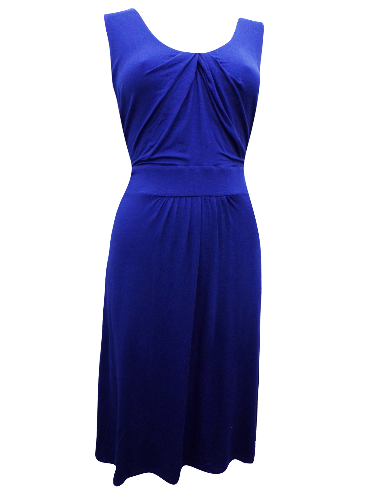 Pure Collection - - PureCollection BLUE Twist Front Jersey Dress - Size ...