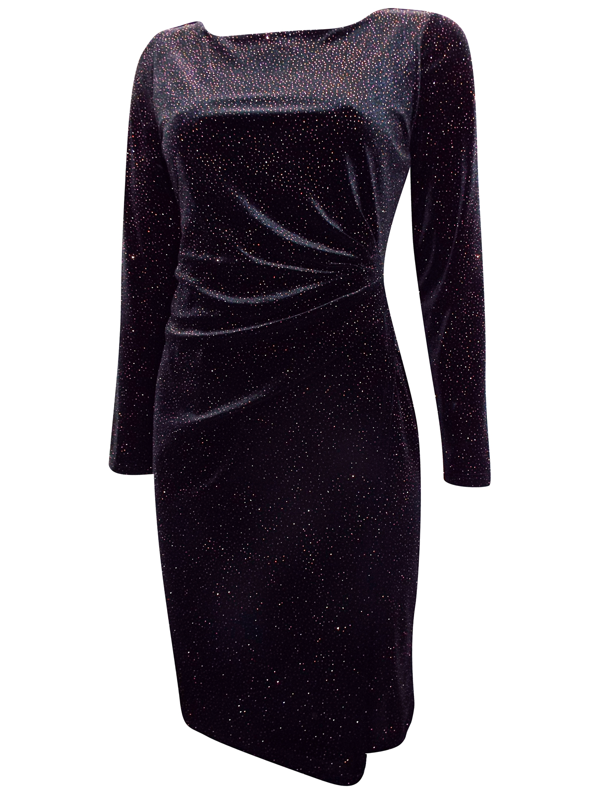 long sleeve black sparkly dress