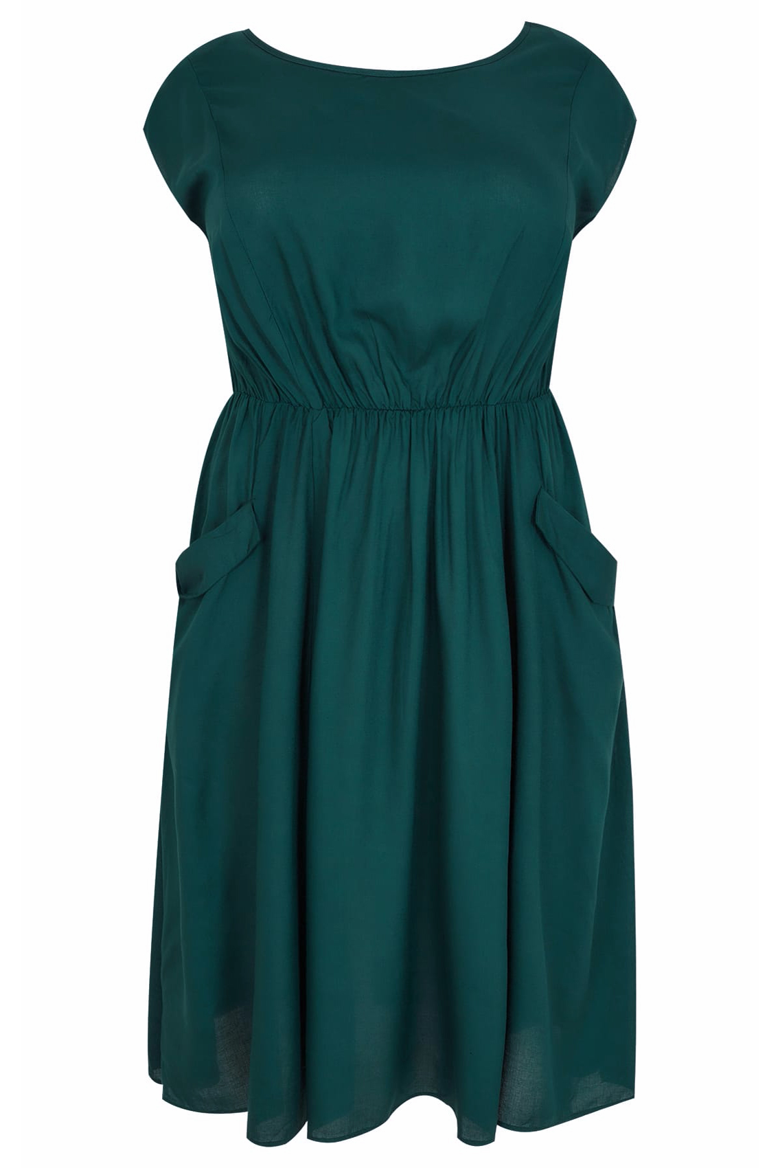 Scarlett & Jo - - Scarlett & Jo GREEN Pocket Dress - Plus Size 12 to 32