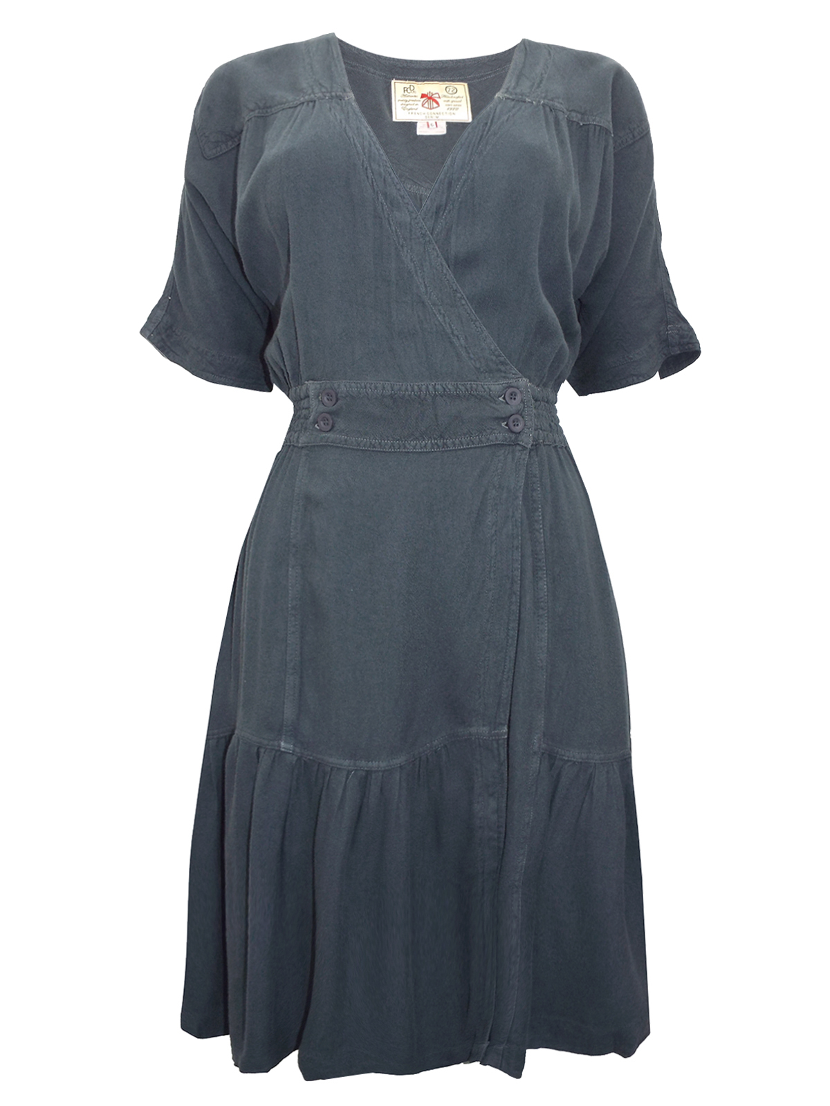 French Connection - - French Connection GREY Button Waist Panelled ...