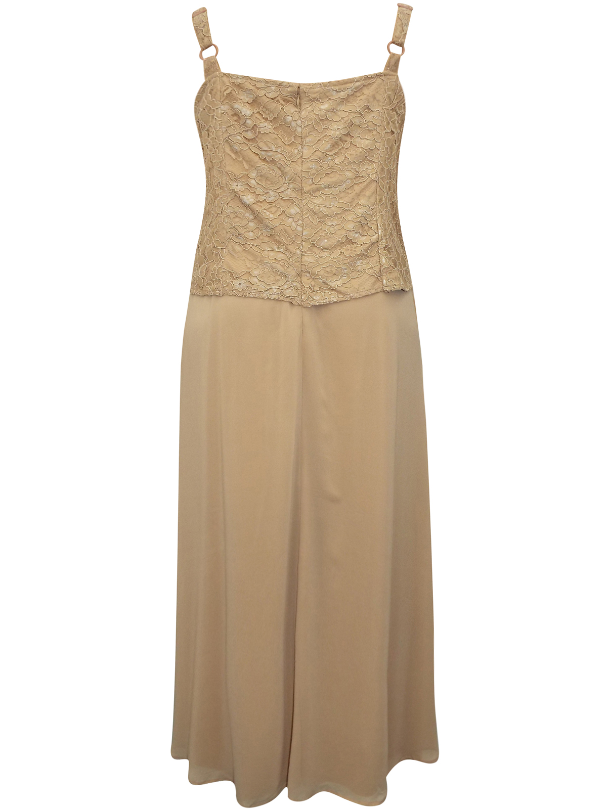 Roaman's - - Roamans FAWN Bead Embellished Lace Evening Dress - Plus ...