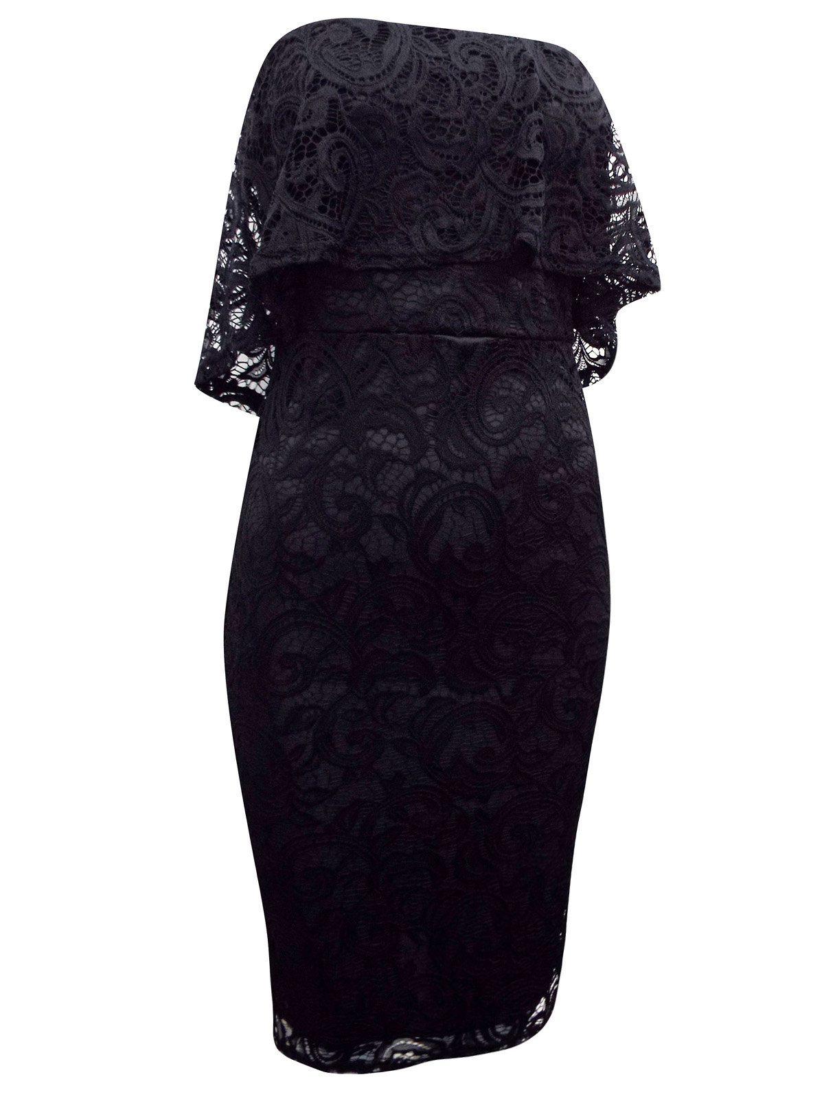 black bardot dress size 18