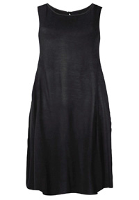 BLACK Sleeveless Scoop Neck Shift Dress - Plus Size 28/30 (US 2X)