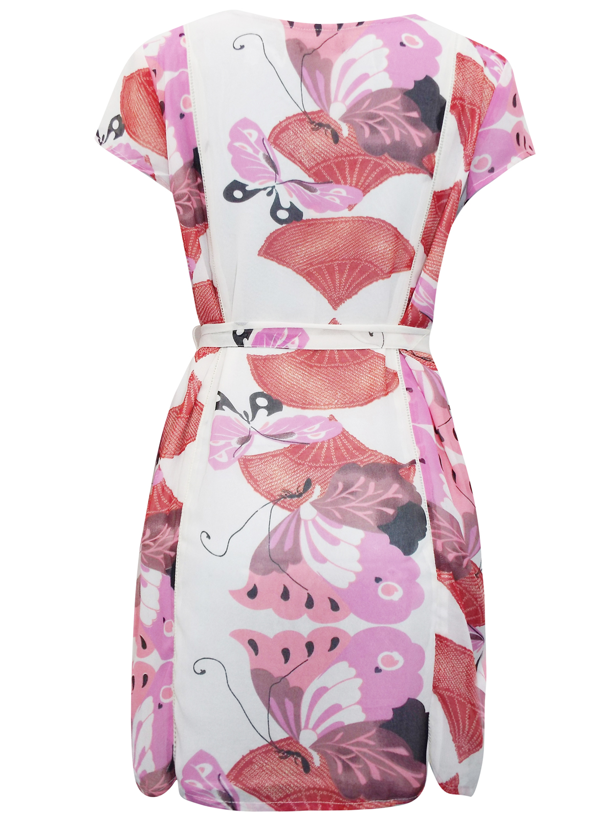 Grace (Made In Britain) - - Grace PINK Pure Cotton Floral Print Belted