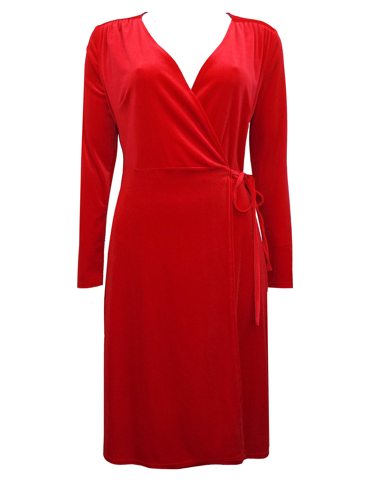 TU RED Wrap Velvet Midi Dress - Size 8 ...