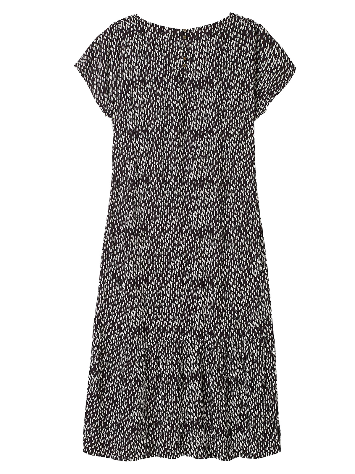 White Stuff - - WH1TE STUFF BLACK Charcoal Print Luella Crinkle Dress -  Size 10 to 22