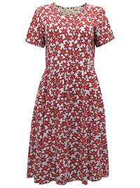 SS RED Star Flower Barn Red Enor Dress - Size 8 to 16