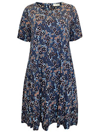 FF NAVY Simone Ink Floral Dress - Plus Size 16