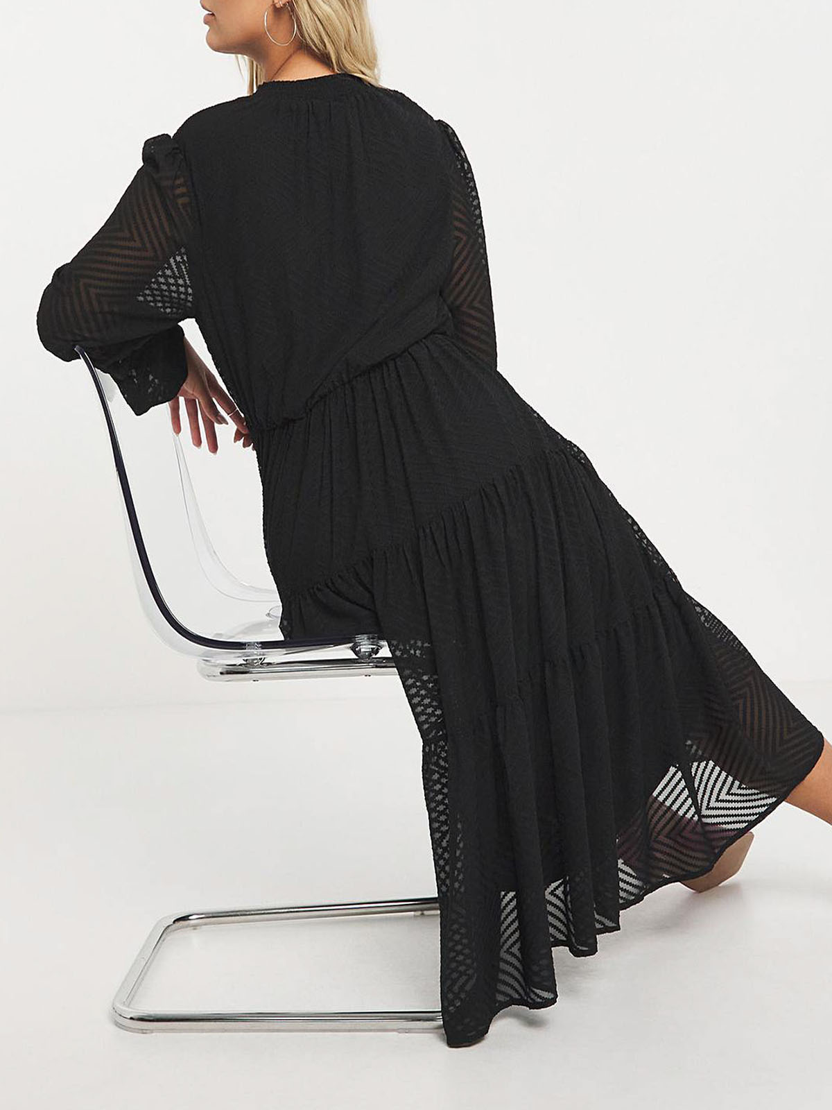 Plus Size wholesale clothing by simply be SimplyBe BLACK Chevron Maxi Dress Plus Size 22 to 24