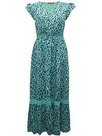JB GREEN Leopard Print Lace Maxi Dress - Size 12 to 32