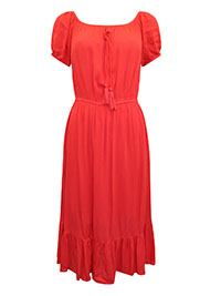 RED Bardot Tassel Detail Summer Dress - Size 10 to 18