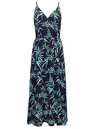 S/DAR NAVY Palm Print Maxi Dress - Size 8 to 14