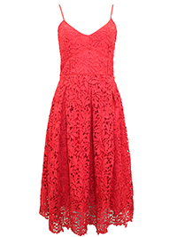 RED Lace Premium Strappy Fit & Flare Dress - Size 10