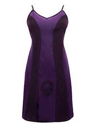Black/Purple Pure Cotton Strappy Panelled Dress - Size 8 and 10