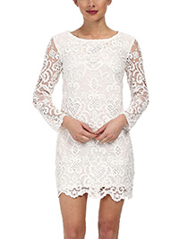 FR3NCH CONNECTION WHITE Nebraska Lace Dress - Size 4 to 18