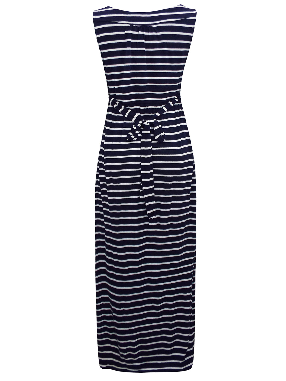 FAT FACE - - Fat Face NAVY Striped Jersey Maxi Dress - Size 10 to 14