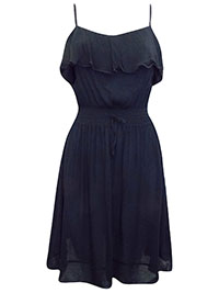 D3BENHAMS BLACK Ruffle Beach Dress - Size 10 to 20