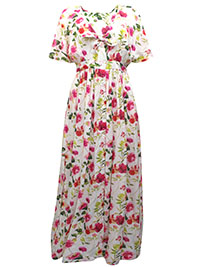 Nanette Lepore IVORY Floral Print Cover Up Maxi Dress - Size XS to L