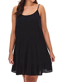 SimplyBe BLACK Strappy Beach Dress - Plus Size 12 to 22