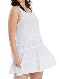 SimplyBe WHITE Strappy Beach Dress - Plus Size 20 to 32