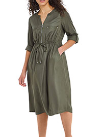 Capsule GREEN Zip Front Dress - Plus Size 14 to 32