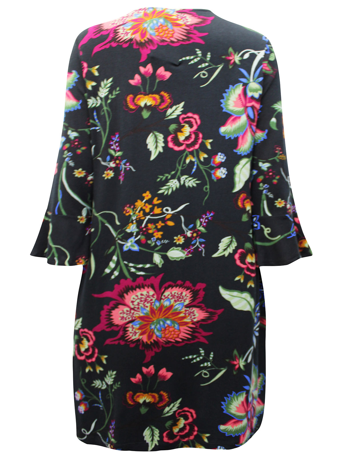 Together Black Floral Print Swing Dress Plus Size 12 To 22