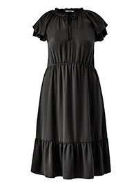 Ellos BLACK Enja Tie Neck Dress - Plus Size 16/18 to 32/34 (EU 42/44 to 58/60)
