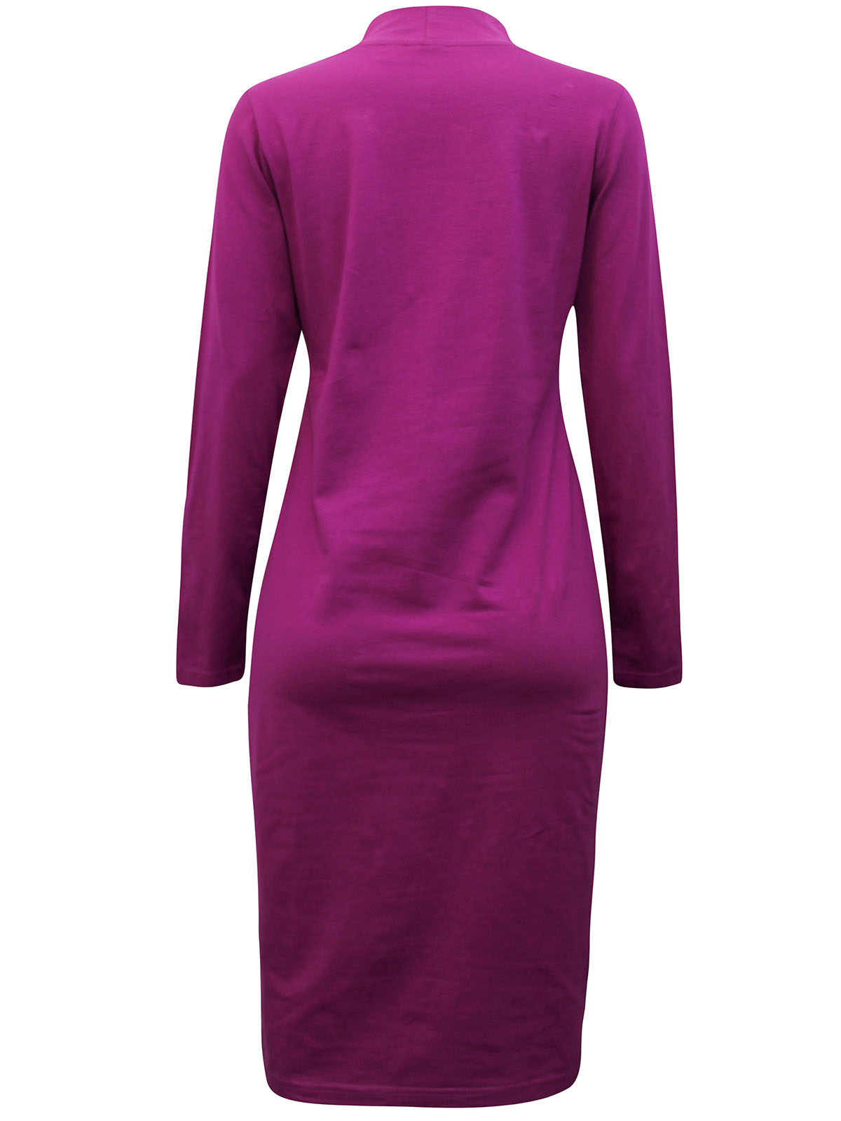 BPC - - MAGENTA High Neck Jersey Midi Dress - Size 10/12 to 26/28 (EU ...