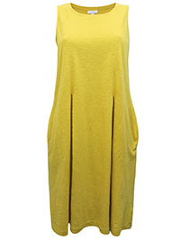 J.Jill LEMON Pure Cotton Sleeveless Pocket Swing Dress - Plus Size 4/6 to 28/30 (US XS to 4X)