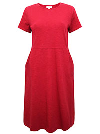 J.Jill RED Pure Cotton Pocket Swing Dress - Size 8/10 (US S)