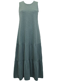 J.Jill KHAKI Pure Cotton Tiered Maxi Dress - Size 8/10 to 28/30 (US S to 4XL)