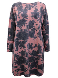 J.Jill BLACKBLUSH Pure Jill Cloud Tie-Dyed Cotton Knit Dress - Size 8/10 to 28/30 (US S to 4X)
